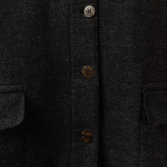 Vintage Hilary Radley Gray Wool & Fur Coat - Picture 4 of 11